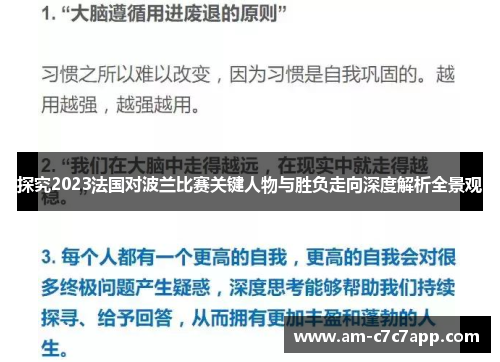 探究2023法国对波兰比赛关键人物与胜负走向深度解析全景观